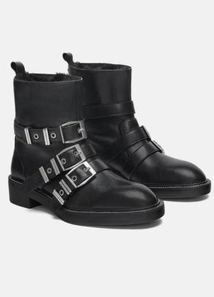 Черевики zara, жіночі черевики zara, ботинки натуральная кожа zara, ботинки zara, женская обувь, обувь zara