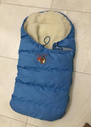 Конверт на овчине в коляску