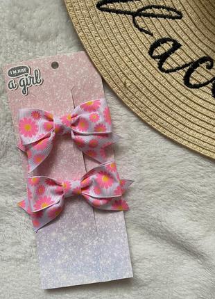 Заколки бантики, набір заколок