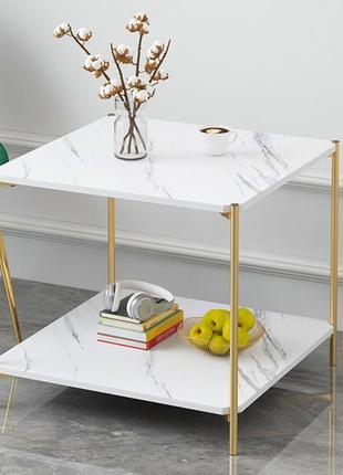 Стол журнальный modern home 2 яруса 40 х 40 х 43 см (m50268)