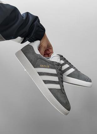 Кросівки adidas gazelle gray/white 38