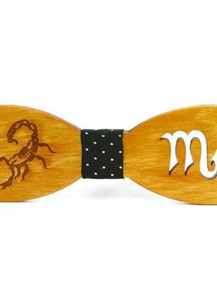 Деревянная галстук бабочка gofin со знаком зодиака скорпион gbdh-8277