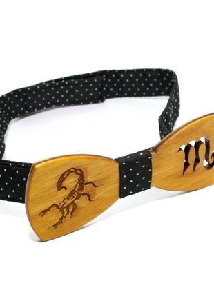 Деревянная галстук бабочка gofin со знаком зодиака скорпион gbdh-82772 фото