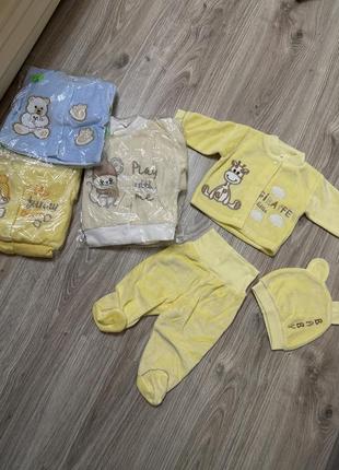 Костюм для новорожденных велюровый