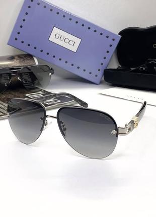 Чоловічі сонцезахисні окуляри gg (5020) silver