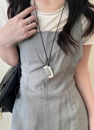 Украшение на шею расческа стальное 2024 zara cos arket