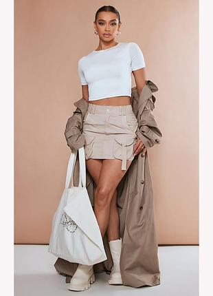 Бежевая юбка карго