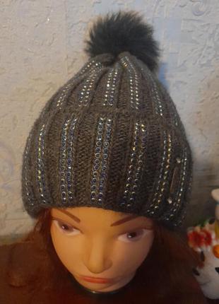 Шапка шапочка вязаная