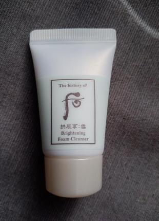 Осветляющая пенка для умывания the history of whoo gongjinhyang seol brightening foam cleanser2 фото