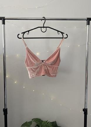 Топ корсетний велюр h&m