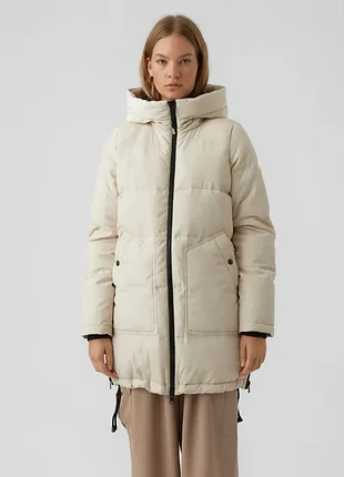 Пуховик зимовий жіночий vero moda oatmeal (р.xs-s) denmark