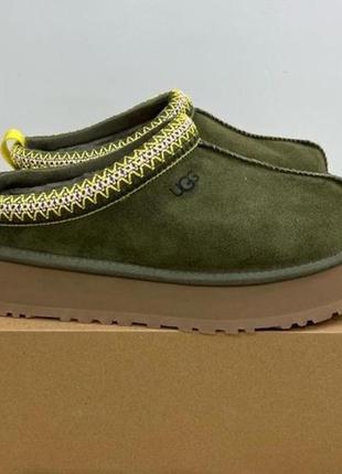 Замшеві хакі зелені with ugg tazz platform угги в стилі with ugg tazz