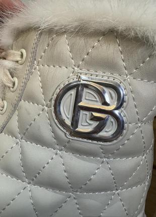 Чоботи baldinini оригінал кожані на хутрі б/у