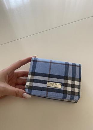 Новий гаманець блакитний в клітинку burberry