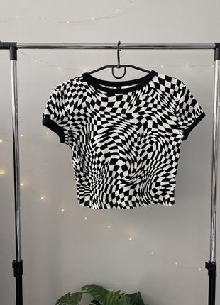 Футболка в шахматке h&m