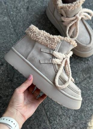 Ботинки женские замшевые зимние