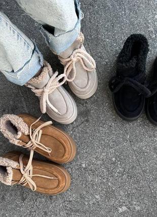 Ботинки женские замшевые зимние