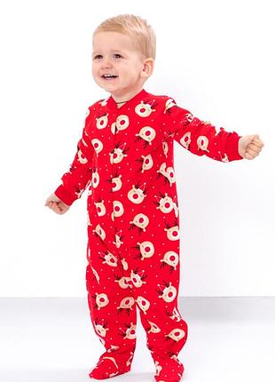 Комбінезон теплий новорічний для малюків 62-86