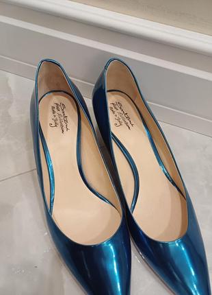 Женские туфли santoni итальянские лакированные 39 размера