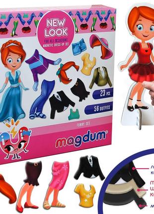 Гра magdum магнітна одягалка "лялька з одягом new look" (ml4031-14 en)