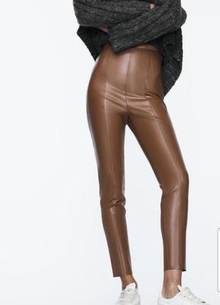 Лосіни кожані zara