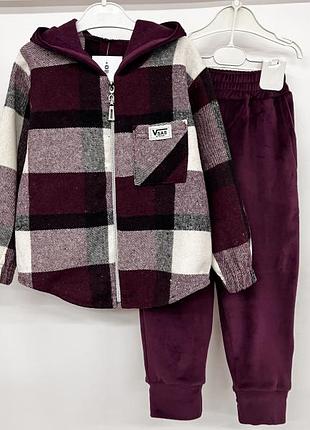 Теплый костюм для девочки