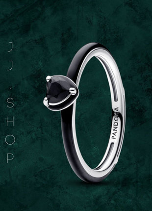 Каблучка "чорне серце" pandora me 193088c01