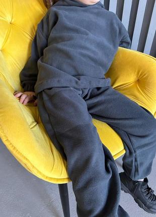 Костюм флисовый детский 5 цветов 92-152. теплый худи и брюки. с капишоном. флис,флиска