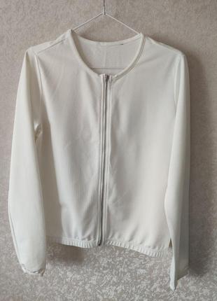 Женский белый бомбер блузка р. s