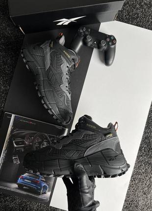 Чоловічі кросівки в стилі reebok zig kinetica 2.5 edge black grey orange fur7 фото