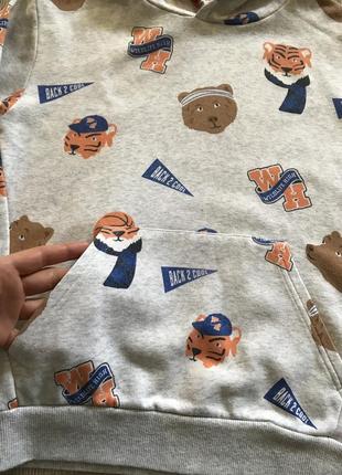 Кофта худи свитшот капюшоном h&amp;m реглан толстовка