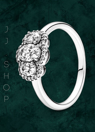 Каблучка "три камені" пандора 190049c01