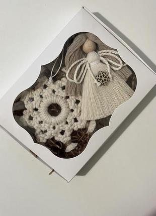 Макраме новогодние подарки / рождественские сувениры / ангелы / снежинки