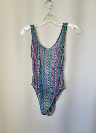 Beach wave купальник сетка сеточка до загара голубой разноцветный пропускает загар spf слитный цельный винтаж стиль 90е стиль kiniki pitaya6 фото