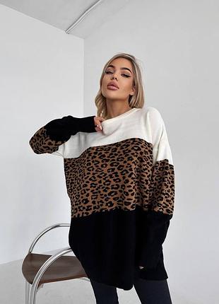 Светр-туніка в стилі oversize