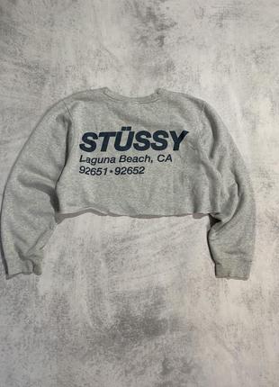 Stussy стильний обрізаний світшот