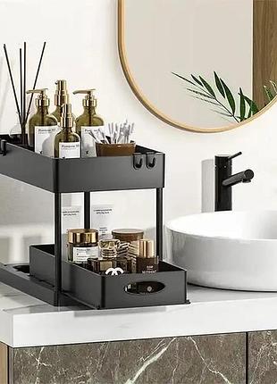 Багатофункціональна стійка, кухонний органайзер, полиця для ванної, контейнер для зберігання