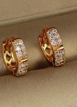 Сережки xuping jewelry народження венери 1.1 см золотисті
