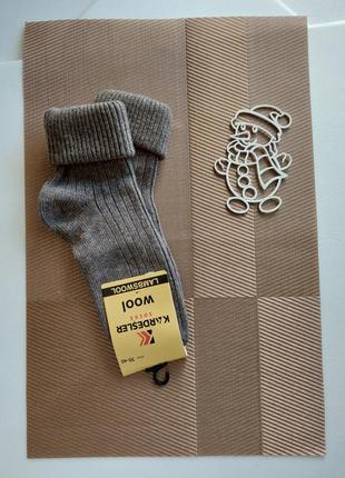 Женские шерстяные зимние высокие носки с отворотом в рубчик кардешлер. туречевая 35-40р.