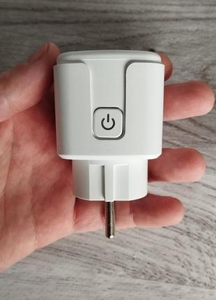 Умная смарт wifi розетка 20а с счетчиком электроэнергии, белая / розетка smart plug