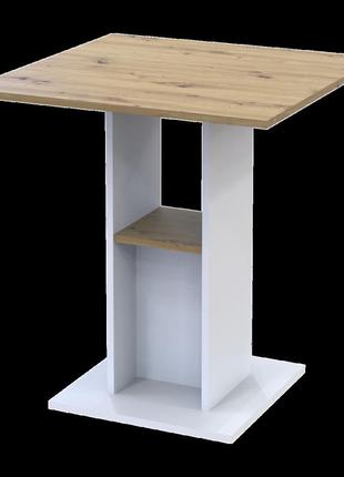 Кухонный стол обеденный коуд белый дуб артизан 70 см х 70 см х 74 см. столы домашние в кухню