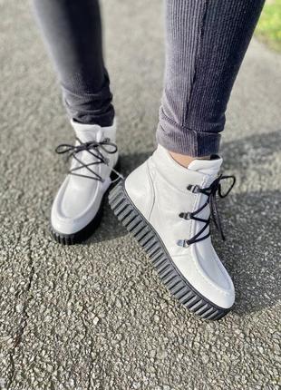 Ботинки утепленные кожаные оригинал marc o appolo р.37