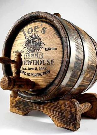 Бочка дубовая 10 л. для самогона, вина, коньяка, кальвадоса, виски, бренды, рома. покрытие воском в подарок!