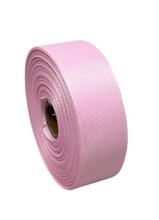Репсовая лента 2,5 см, цвет бледный розовый, метр., світло-рожевий