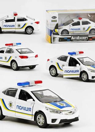Машинка металопластикова"автоексперт", масштаб 1:36,світло,звук,інерція,відчиняються двері, українською мова