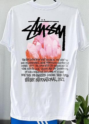 Новая футболка stussy crystal - стусси кристал футболка мужская