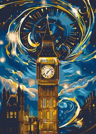 Картина по номерам очарован бег-бен с золотой краской 40x50 см