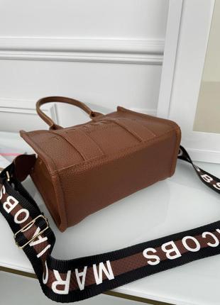 Marc jacobs маленькая сумка-шопер коричневая женская сумка the tote bag lux3 фото