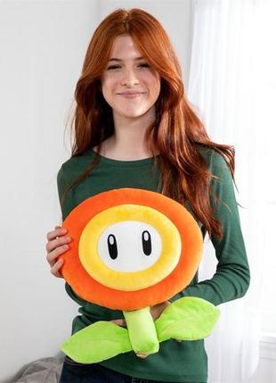 М'яка іграшка club mocchi- mocchi — вогняна квітка з супер маріо 30 х 38 см (t12886)