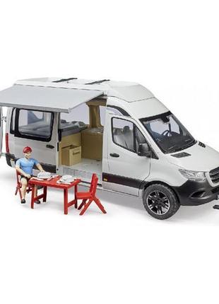 Автомодель bruder автомобиль mb sprinter для кемпинга с фигуркой 1:16 (02672)